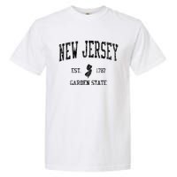 New Jersey Garden State Vintage Established Sports Design Garment-Dyed Heavyweight T-Shirt