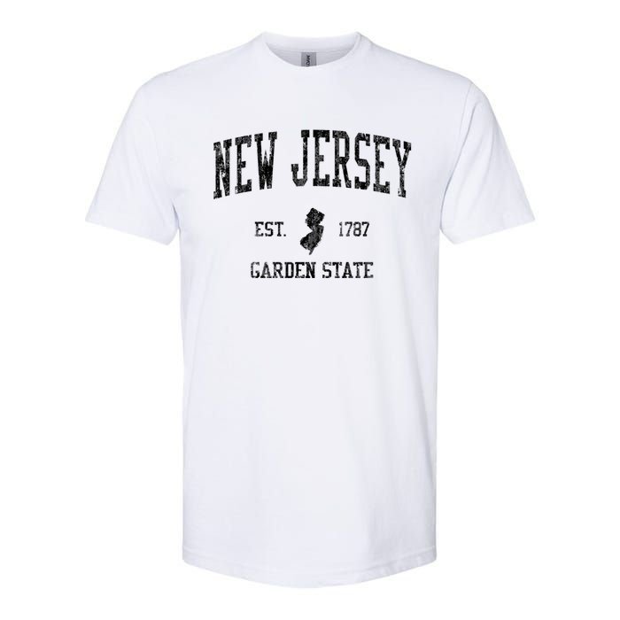 New Jersey Garden State Vintage Established Sports Design Softstyle CVC T-Shirt