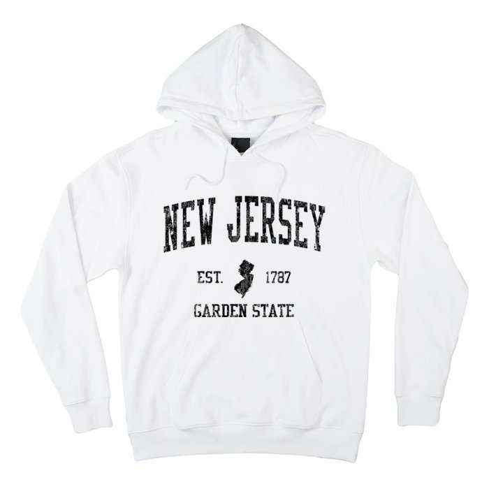 New Jersey Garden State Vintage Established Sports Design Hoodie