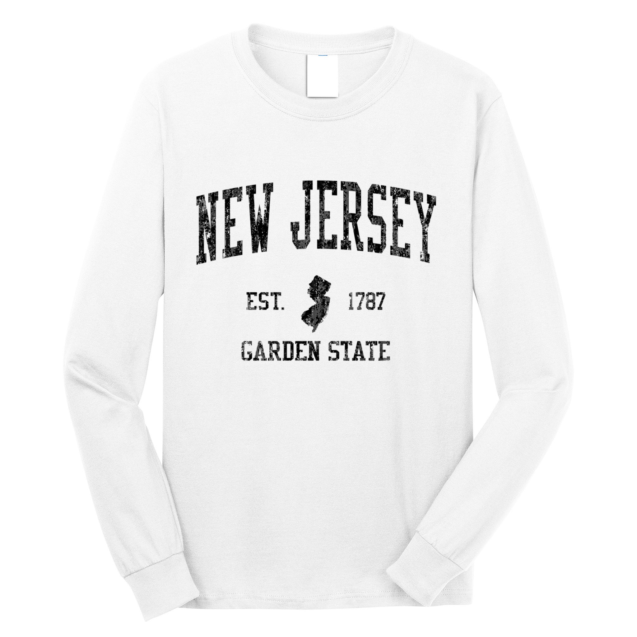 New Jersey Garden State Vintage Established Sports Design Long Sleeve Shirt