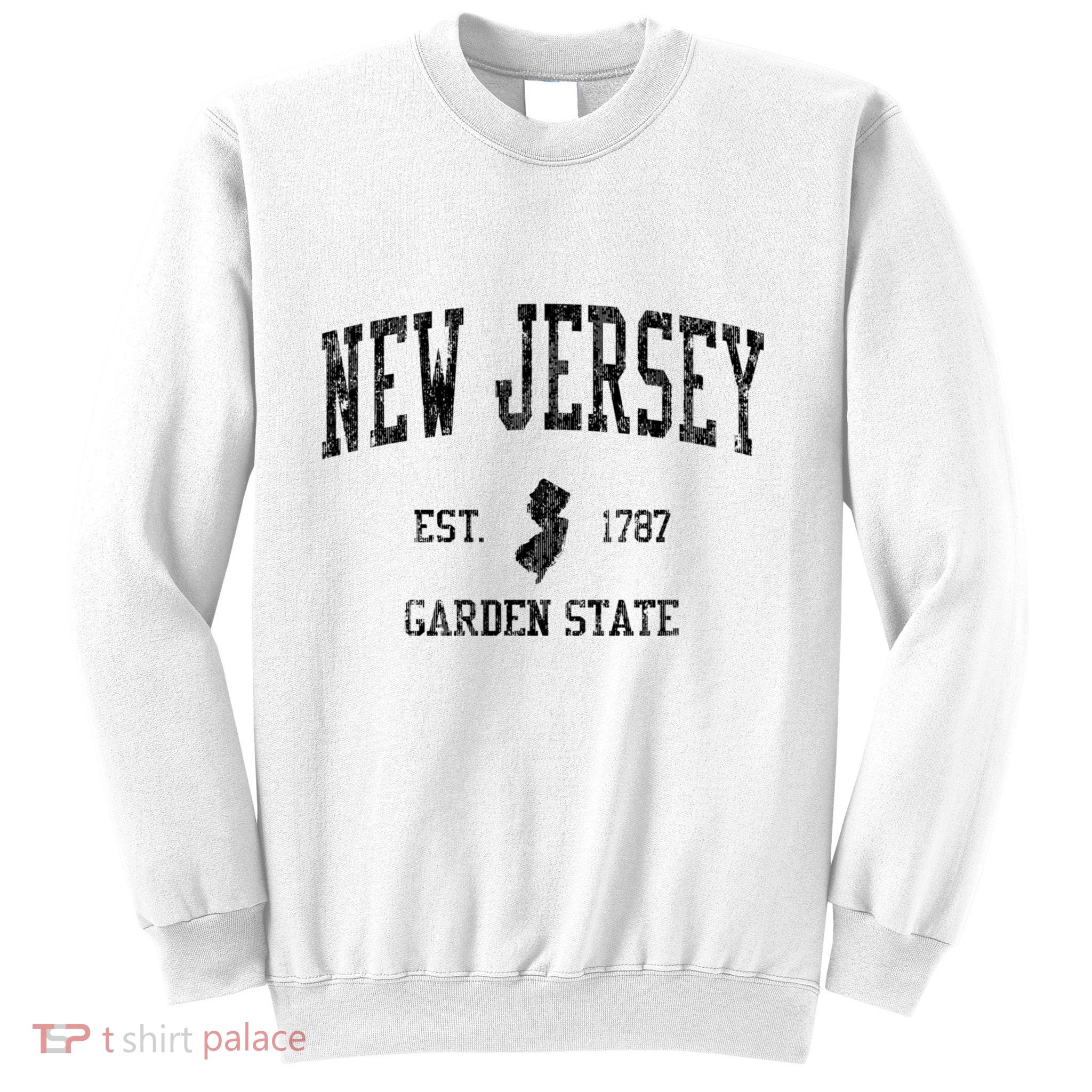 New Jersey Garden State Vintage Established Sports Design Sweatshirt