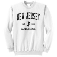 New Jersey Garden State Vintage Established Sports Design Sweatshirt