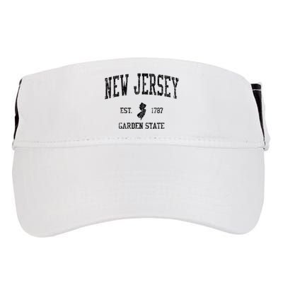 New Jersey Garden State Vintage Established Sports Design Adult Drive Performance Visor