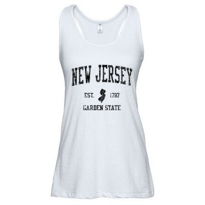 New Jersey Garden State Vintage Established Sports Design Ladies Essential Flowy Tank