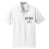 New Jersey Garden State Vintage Established Sports Design Dry Zone Grid Polo