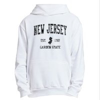 New Jersey Garden State Vintage Established Sports Design Urban Pullover Hoodie