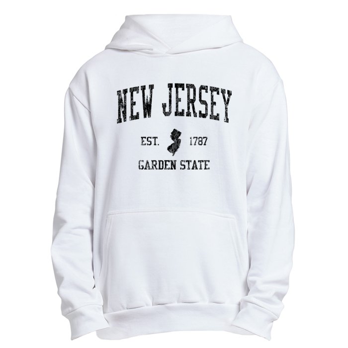 New Jersey Garden State Vintage Established Sports Design Urban Pullover Hoodie