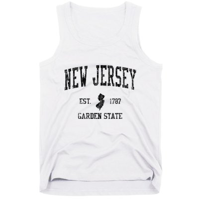 New Jersey Garden State Vintage Established Sports Design Tank Top