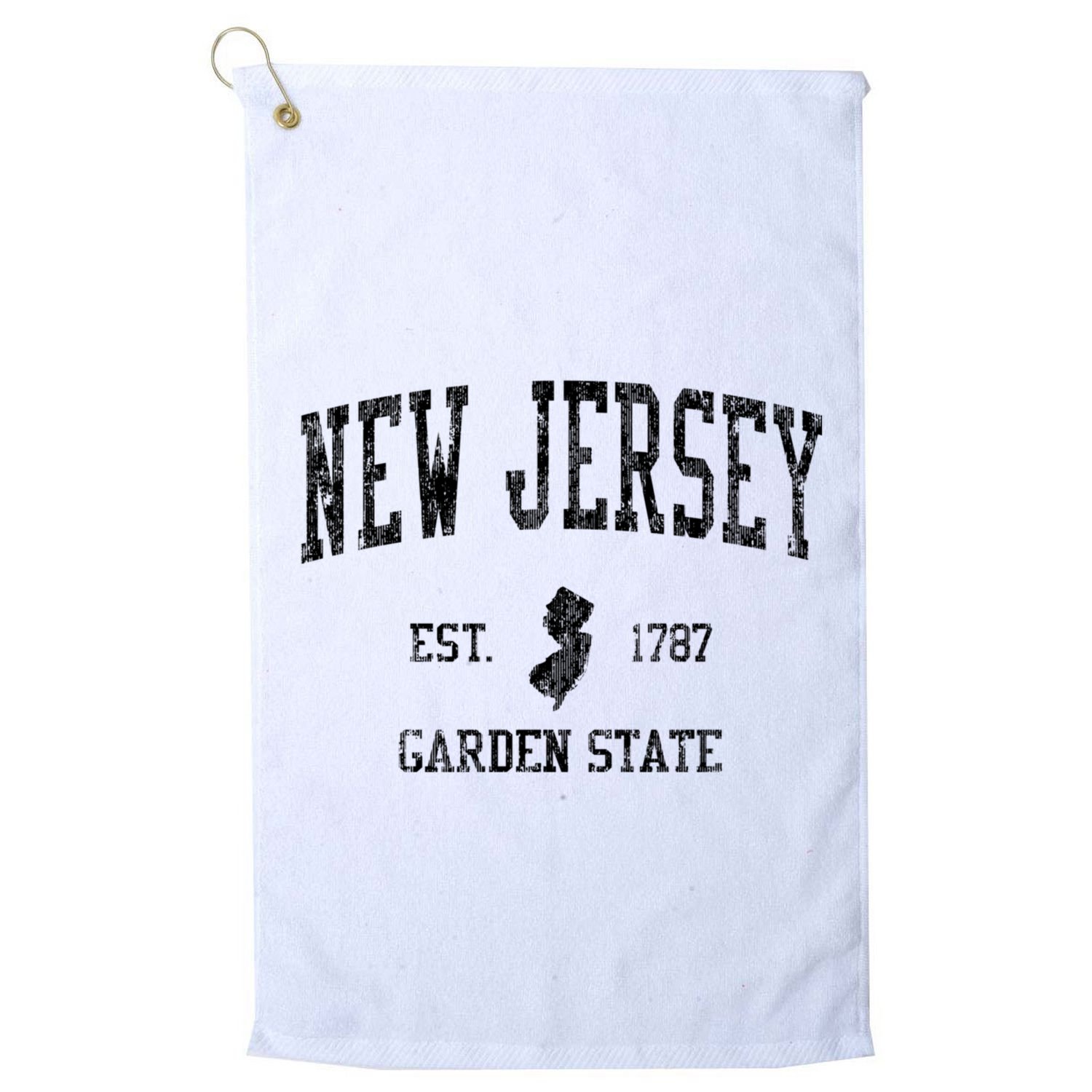New Jersey Garden State Vintage Established Sports Design Golf Towel
