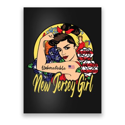 New Jersey Girl New Jersey Proud State Flag For Woman Poster