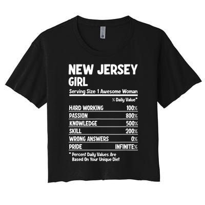 New Jersey Girl Women's Crop Top Tee