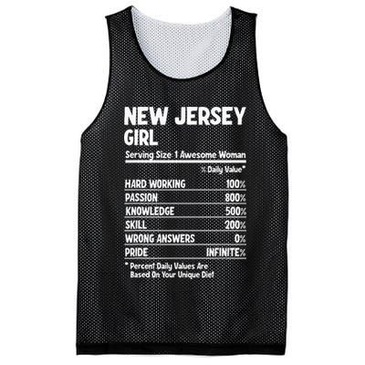 New Jersey Girl Mesh Reversible Basketball Jersey Tank