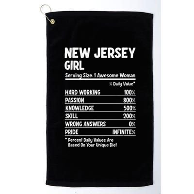 New Jersey Girl Platinum Collection Golf Towel