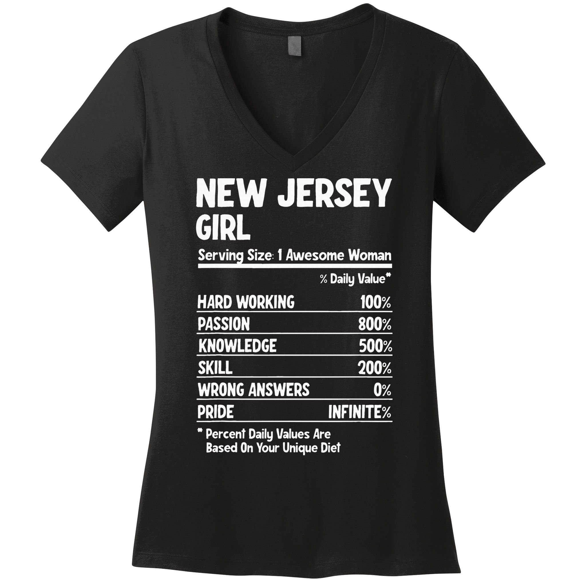 New Jersey Girl Women's V-Neck T-Shirt