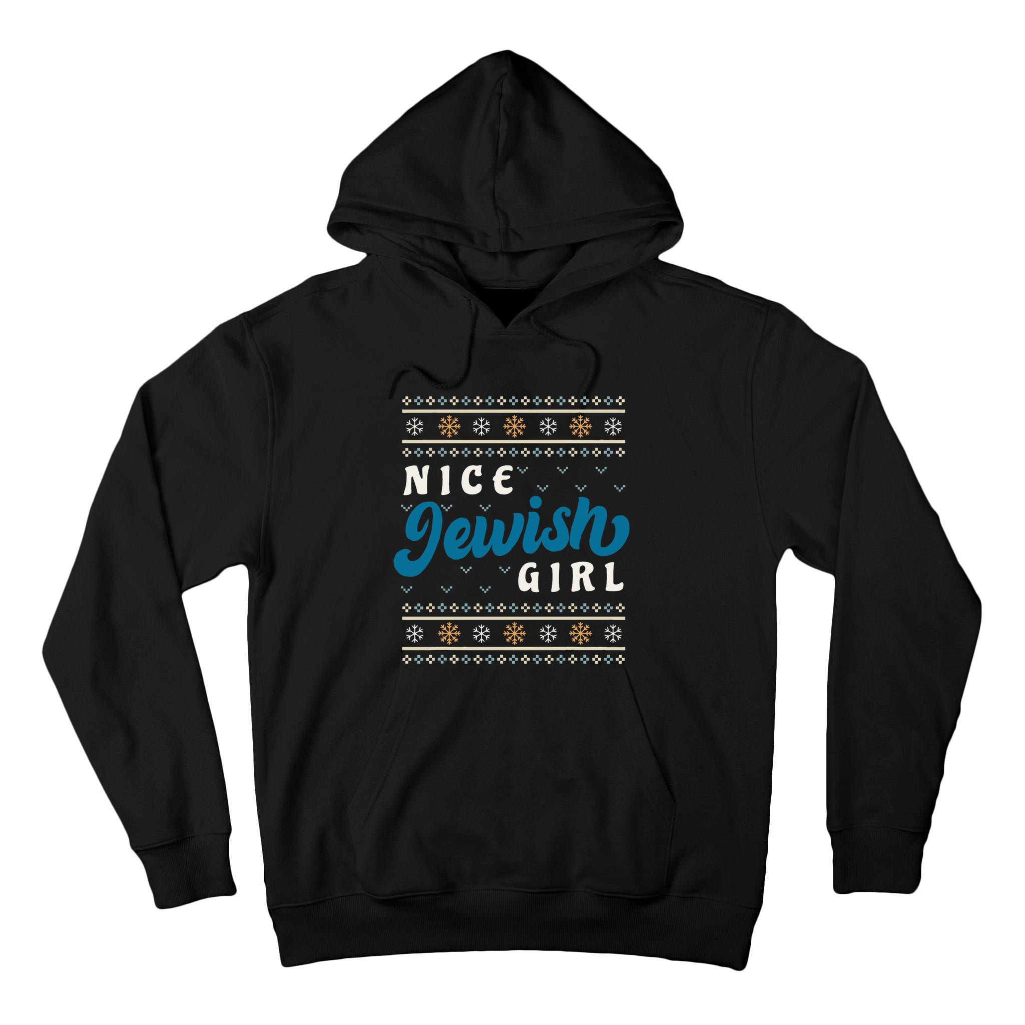 Nice Jewish Girl Funny Ugly Hanukkah Sweater  Tall Hoodie