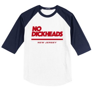 New Jersey Hockey No Dickheads Baseball Sleeve Shirt