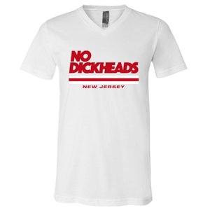 New Jersey Hockey No Dickheads V-Neck T-Shirt