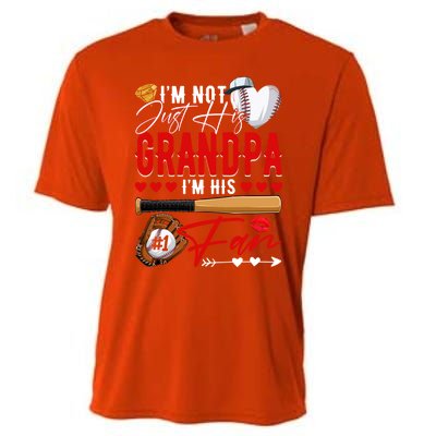 Not Just His Grandpa His Number 1 Fan Proud Baseball Brother Gift Cooling Performance Crew T-Shirt