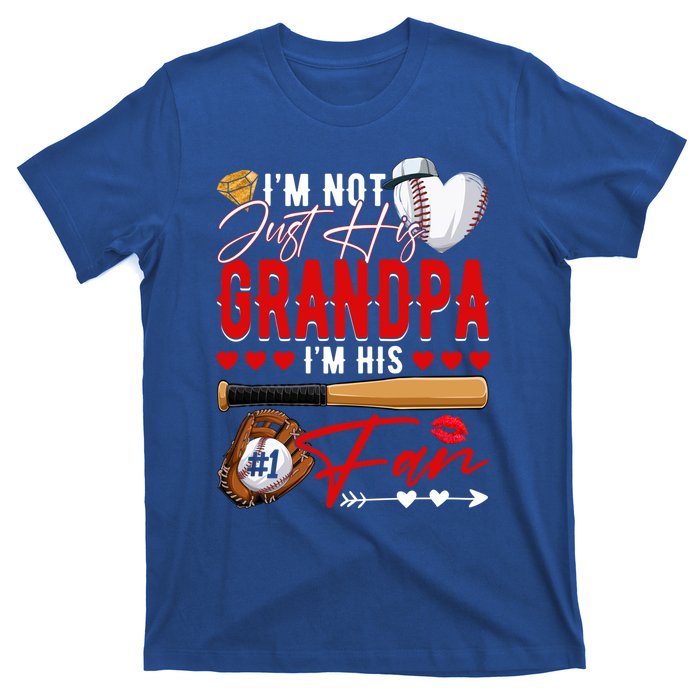 Not Just His Grandpa His Number 1 Fan Proud Baseball Brother Gift T-Shirt