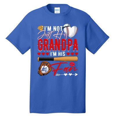 Not Just His Grandpa His Number 1 Fan Proud Baseball Brother Gift Tall T-Shirt