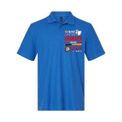 Not Just His Grandpa His Number 1 Fan Proud Baseball Brother Gift Softstyle Adult Sport Polo