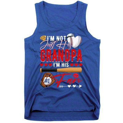 Not Just His Grandpa His Number 1 Fan Proud Baseball Brother Gift Tank Top