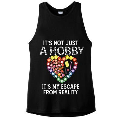 Not Just Hobby It's My Escape From Reality Diamond Painting Ladies PosiCharge Tri-Blend Wicking Tank