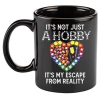 Not Just Hobby It's My Escape From Reality Diamond Painting 11oz C Handle Ceramic Mug
