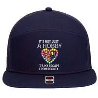 Not Just Hobby It's My Escape From Reality Diamond Painting 7 Panel Mesh Trucker Snapback Hat
