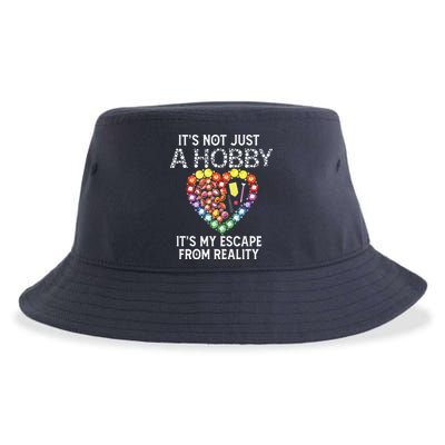 Not Just Hobby It's My Escape From Reality Diamond Painting Sustainable Bucket Hat