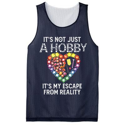 Not Just Hobby It's My Escape From Reality Diamond Painting Mesh Reversible Basketball Jersey Tank