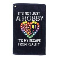 Not Just Hobby It's My Escape From Reality Diamond Painting Golf Towel