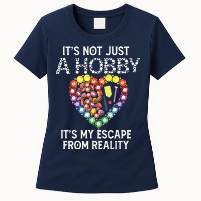 Not Just Hobby It's My Escape From Reality Diamond Painting Womens T-Shirt