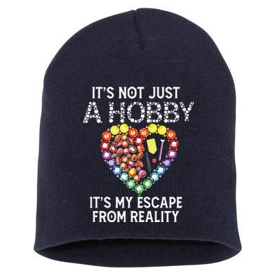 Not Just Hobby It's My Escape From Reality Diamond Painting Short Acrylic Beanie