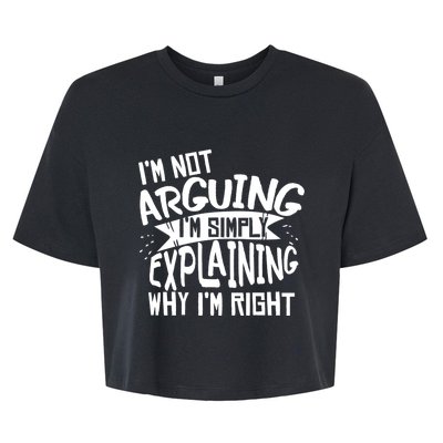 Novelty Joke Hoodie | Im Not Arguing Im Explaining Hoodie Bella+Canvas Jersey Crop Tee