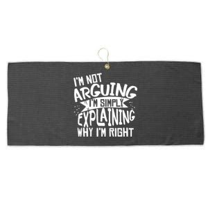 Novelty Joke Hoodie | Im Not Arguing Im Explaining Hoodie Large Microfiber Waffle Golf Towel