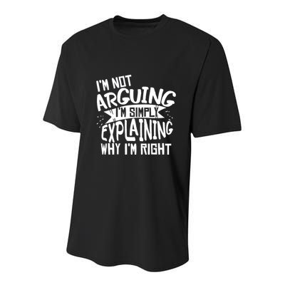 Novelty Joke Hoodie | Im Not Arguing Im Explaining Hoodie Youth Performance Sprint T-Shirt