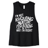 Novelty Joke Hoodie | Im Not Arguing Im Explaining Hoodie Women's Racerback Cropped Tank