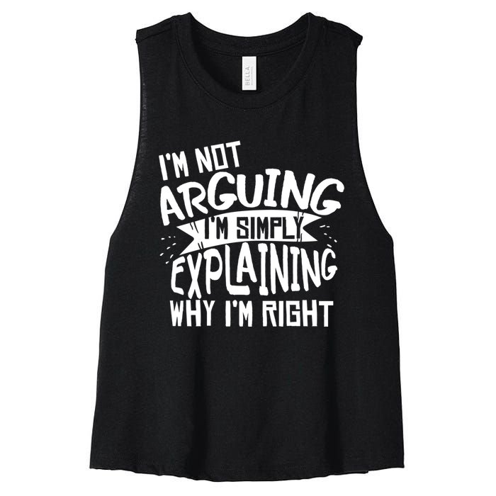 Novelty Joke Hoodie | Im Not Arguing Im Explaining Hoodie Women's Racerback Cropped Tank