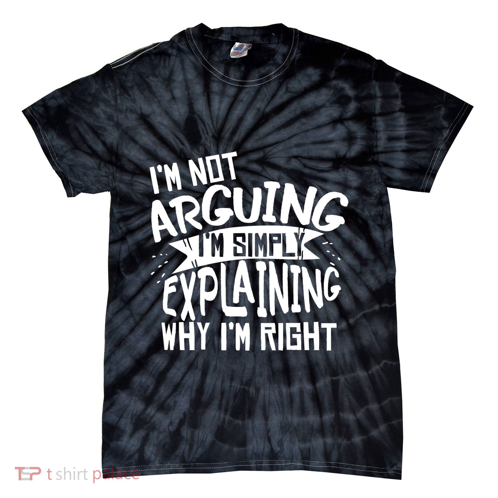 Novelty Joke Hoodie | Im Not Arguing Im Explaining Hoodie Tie-Dye T-Shirt