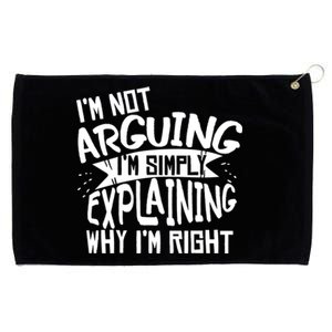 Novelty Joke Hoodie | Im Not Arguing Im Explaining Hoodie Grommeted Golf Towel