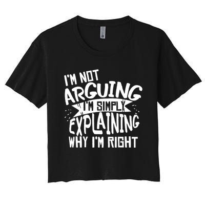 Novelty Joke Hoodie | Im Not Arguing Im Explaining Hoodie Women's Crop Top Tee