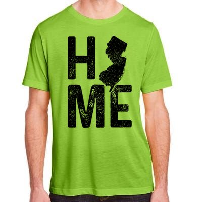 New Jersey Home Vintage State Map Pride Gift Adult ChromaSoft Performance T-Shirt