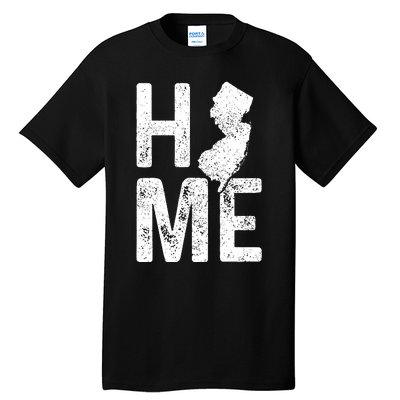 New Jersey Home Vintage State Map Pride Gift Tall T-Shirt