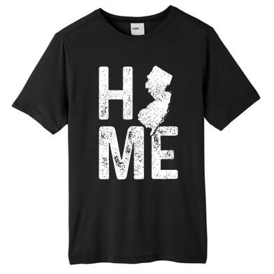 New Jersey Home Vintage State Map Pride Gift Tall Fusion ChromaSoft Performance T-Shirt