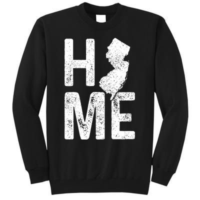 New Jersey Home Vintage State Map Pride Gift Tall Sweatshirt