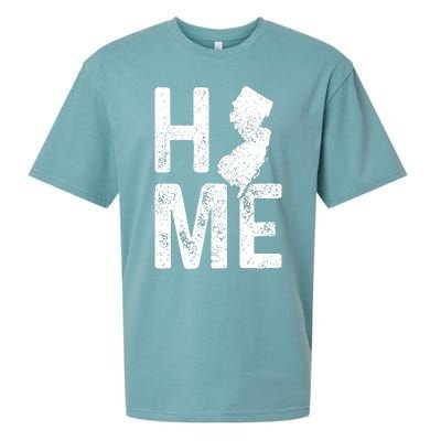 New Jersey Home Vintage State Map Pride Gift Sueded Cloud Jersey T-Shirt