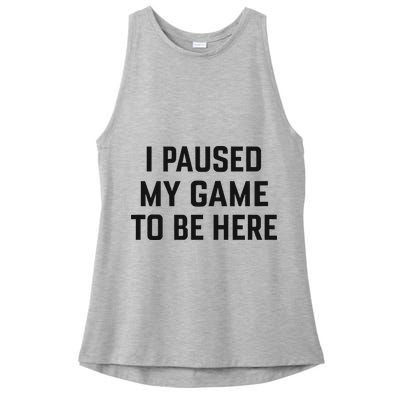 Nikola Jokić I Paused My Game To Be Here Ladies PosiCharge Tri-Blend Wicking Tank