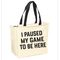 Nikola Jokić I Paused My Game To Be Here Zip Tote Bag