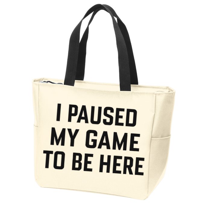 Nikola Jokić I Paused My Game To Be Here Zip Tote Bag